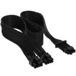 Cabo Sleeved de Alimentação 2x 8-Pin PCIe 5.0 12VHPWR Corsair 12+4Pin Premium Preto