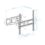 Suporte de parede Tooq LP7846TN-B para ecrãs 32”- 70” - Image 6