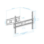 Suporte de parede Tooq LP7866TN-B para ecrãs 37”- 80” - Image 6
