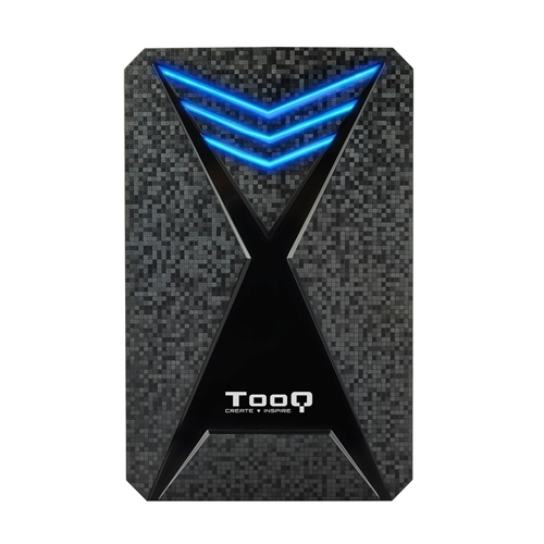 TQE-2550BL_2 Caixa Externa 2,5" SATA TooQ TQE-2550L Gaming LED Azul USB3.1 - Image 1
