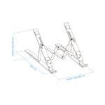 Suporte Elevatório Tooq para Portáteis Regulável Cinzento - Image 4