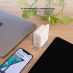 Carregador de parede Tooq GaN 2xUSB-C/PD + USB-A/QC 100W, Branco - Image 3