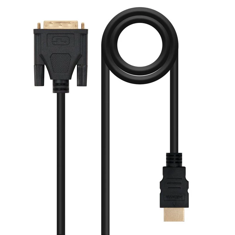 10.15.0502 NANOCABLE - CABO DVI A HDMI DVI18+1/M - HDMI A/M PRETO 1.8M - Image 1