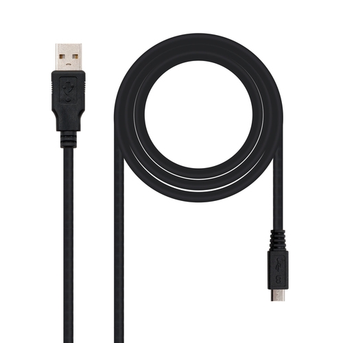 10.01.0503 Nanocable cabo USB 3 m USB 2.0 USB A Micro-USB B Preto - Image 1