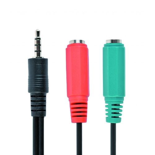 CABO0285_1_gMZj ADAPTADOR 2 JACK 3.5MM MICRO + SOM PARA JACK 3.5MM - PRETO - Image 1