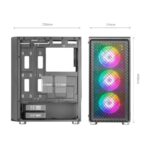 Caixa ATX Mars Gaming MC-F ARGB Vidro Temperado Preta - Image 5