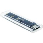Caixa externa Tooq para SSD M.2 NGFF/NVMe RGB Transparente