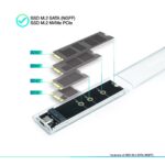 Caixa externa Tooq para SSD M.2 NGFF/NVMe RGB Transparente - Image 3