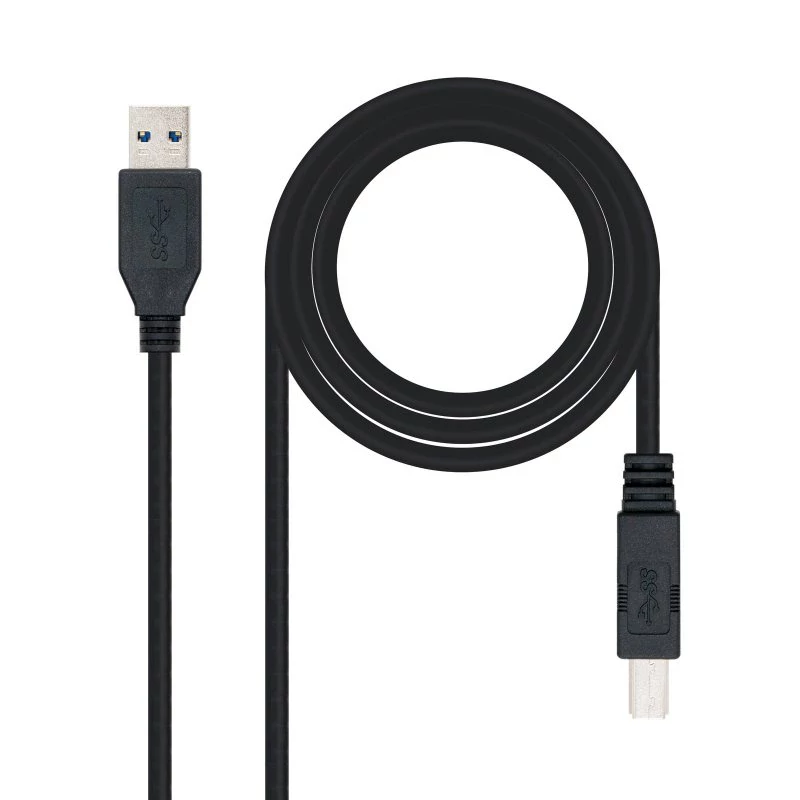c74dgFqt-page Cabo USB 3.0 Nanocable Tipo A/M-B/M 2 M Preto - Image 1