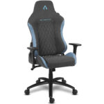 Cadeira Gaming Alpha Gamer Gaia Dark Grey/Blue Fabric - Image 2