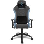 Cadeira Gaming Alpha Gamer Gaia Dark Grey/Blue Fabric - Image 5