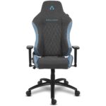 Cadeira Gaming Alpha Gamer Gaia Dark Grey/Blue Fabric - Image 6
