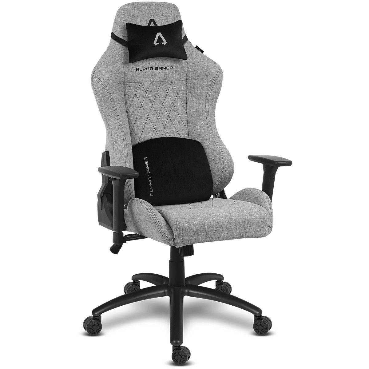 AGGAIA-LT-GREY Cadeira Gaming Alpha Gamer Gaia Light Grey Fabric - Image 1