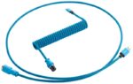 Cabo Coiled CableMod Pro para Teclado USB A - USB Type C 150cm - Spectrum Blue