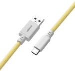 Cabo Coiled CableMod Classic para Teclado USB A - USB Type C 150cm - Lemon Ice - Image 3