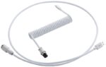 Cabo Coiled CableMod Pro para Teclado USB A - USB Type C 150cm - Glacier White