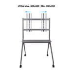 Suporte de Chão Tooq iSTAND com Rodas para Ecrãs 50"- 86" Cinzento - Image 2