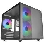 Caixa Micro-ATX Mars Gaming MC-400 FRGB Vidro Temperado Preta