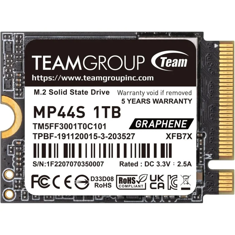 TM5FF3001T0C101 Disco SSD Team Group MP44S 1TB M.2 PCIe 4.0 - Image 1