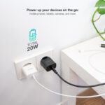 Carregador de parede Tooq USB-C PD20W Preto - Image 3