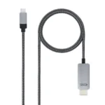 Nanocable Cable Conversor USB Tipo-C a HDMI Macho/Macho 1.8m Negro