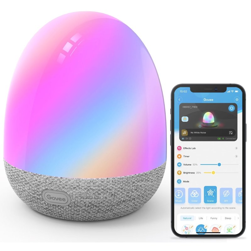 H6057301 Candeeiro de mesa Govee H6057 RGBIC Night Light RGB - Image 1