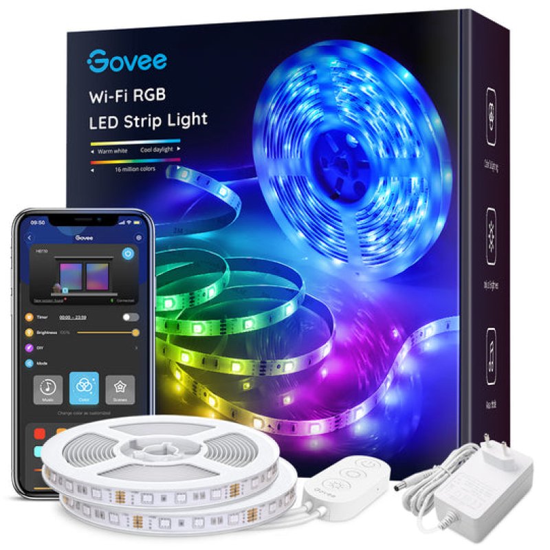 H61103A1 Faixa de LED Govee H6110 Smart Wi-Fi + Bluetooth RGB 10m - Image 1