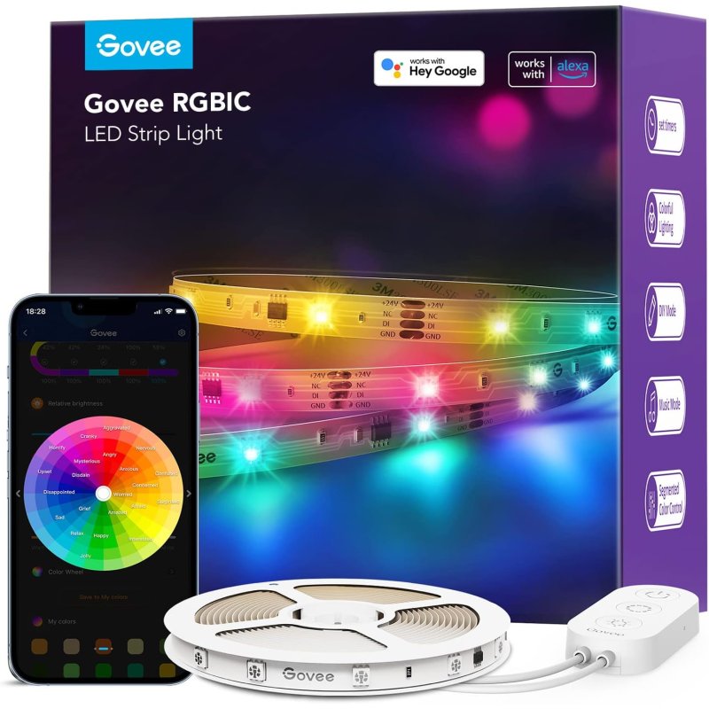 H618C3D1 Faixa de LED Govee H618C RGB Smart Wi-Fi + Bluetooth - Image 1