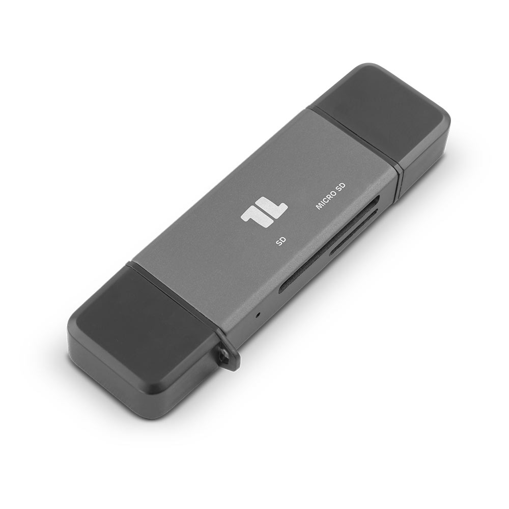 1IFECR2IN1USBAC Leitor de cartões 1Life cr:2in1 USB-A/C - Image 1