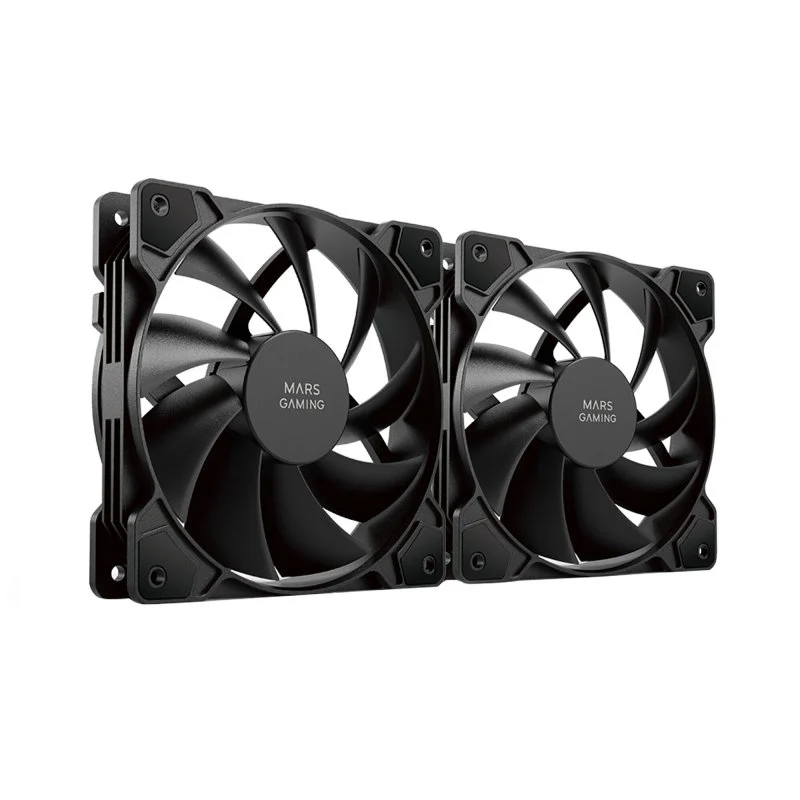 MFPWMX2 Ventoinha 120mm Mars Gaming MF-PWMX2 Pretas (Pack 2) - Image 1