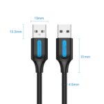 Cabo USB 2.0 Vention COJBD/ USB Macho - USB Macho/ 1m/ Preto - Image 2
