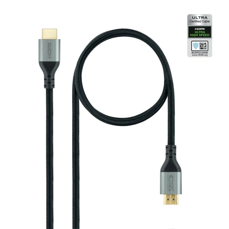 10.15.8103 CABO HDMI V2.1 ULTRA HIGH SPEED NANOCABLE USB-A M/M 3M PRETO - Image 1