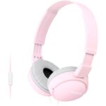 Headphones Sony MDR-ZX110 com fios Música Rosa