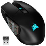 Rato Óptico Corsair Scimitar Elite RGB Wireless MMO/MOBA Gaming 26000DPI Preto