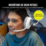 Headset Gaming Sem Fios Corsair HS65 Wireless V2 7.1 Branco - Image 4