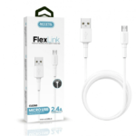 Cabo de Dados  ACCETEL CU2185 TPE 2.4A - Micro USB (1M) Branco