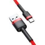 Cabo Baseus Cafule USB-A p/ USB-C 3m Vermelho - Image 2