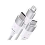 Cabo Baseus StarSpeed USB-A p/ USB-C | MicroUSB | Lightning 1.2m Branco - Image 4
