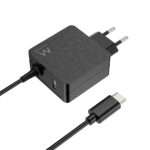 Carregador Ewent EW3979 USB-C Wall Notebook Charger + 1-Porta USB-A PD 45W Preto