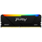 Memória Ram Kingston 16GB DDR4 CL16 3200Mhz Fury Beast RGB Preta