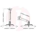 Suporte de Teto/Parede Napofix 350W para Projetor Branco - Image 2
