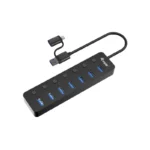 HUB EQUIP 7 PORTAS USB 3.2 GEN 1 COM ADAPTADOR DE ALIMENTAÇÃO