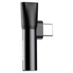Adaptador Baseus Reduction Series USB-C para Jack 3.5mm + USB-C (Macho) Preto - Image 5