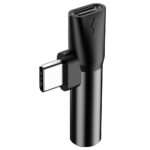 Adaptador Baseus Reduction Series USB-C para Jack 3.5mm + USB-C (Macho) Preto - Image 3