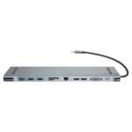 Docking Station Baseus Enjoyment USB-C 10-em-1 Cinza