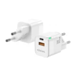 Carregador GaN de Parede 1xUSB Tipo-C/ 1xUSB/ 30W Aisens Branco