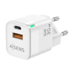 Carregador GaN de Parede 1xUSB Tipo-C/ 1xUSB/ 30W Aisens Branco - Image 6