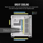 Caixa ATX Corsair 6500X Vidro Temperado Duplo USB-C Branca - Image 4