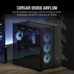 Caixa Corsair 6500D AIRFLOW ATX Vidro Temperado USB-C Preta - Image 6