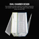 Caixa ATX Corsair 6500D AIRFLOW Vidro Temperado USB-C Branca - Image 6